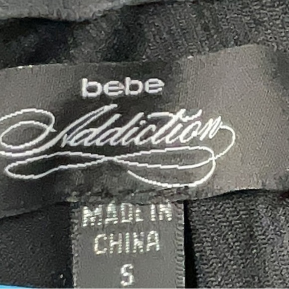 Bebe Addiction Collection Jeweled Grey Fitted Cocktail Party Dress Size Small S - Picture 7 of 9